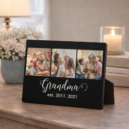 Placa Grandma Established Script Gift 3 Photo
