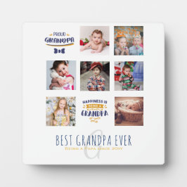 Placa GRANDPA FOTO COLLAGE GIFT GIFT Orgulho Papá Pop Gr