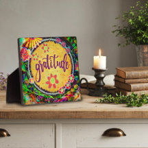 Gratidão Amarelo Floral Divertida Whimsical