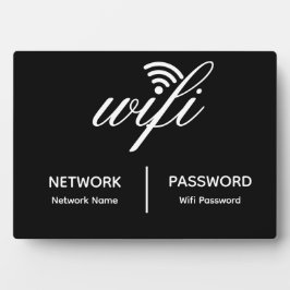 Placa Guia Informações sobre Senha de Rede Wifi Elegante