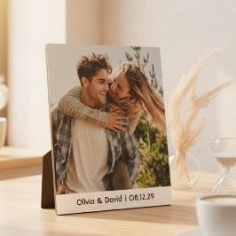 Placa Happy Wedding Couple Photo