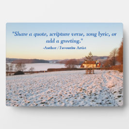 Placa Inglês Winter Sunset - Personalizado