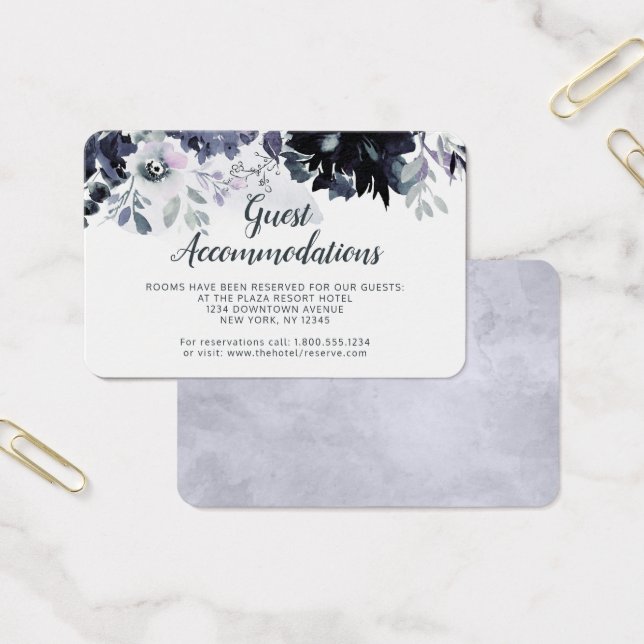 Placa Inserir Alojamentos de Convidado Floral Noct (Escritótio)