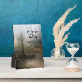 Placa Joshua 24:15 Para mim e minha casa