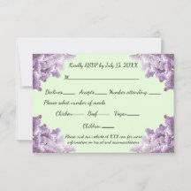 Placa Lilac e Light Sage RSVP