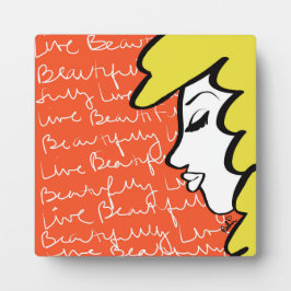 Placa Live Beauly Plaque with Easel