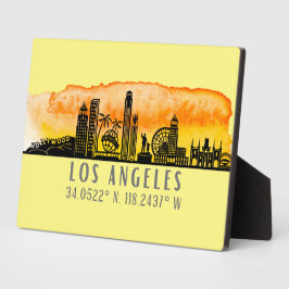 Placa Los Angeles Skyline Latitude e Longitude