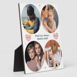 Placa Love Always – Mom & Dad 4-Photo Family plaque