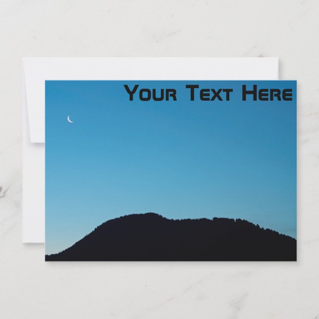 Placa lua em crescente personalizável (Frente)