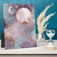 Lua na arte rosa AI