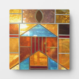 Placa Luz mágica que sai das janelas da Igreja