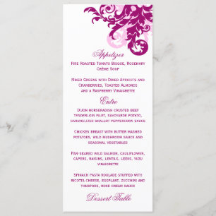 Placa Magenta Flourish Menu