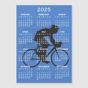 Placa Magnética de Calendário Design de Ciclo 2025