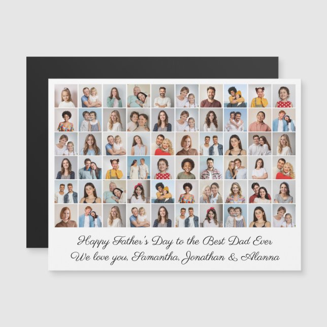 Placa Magnética de Dia de os pais Feliz para Colag (Frente/Verso)