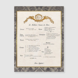 Placa Magnética do Decor do Menu Francês