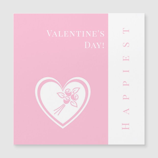 Placa magnética do Dia de os namorados mais feliz  (Frente)