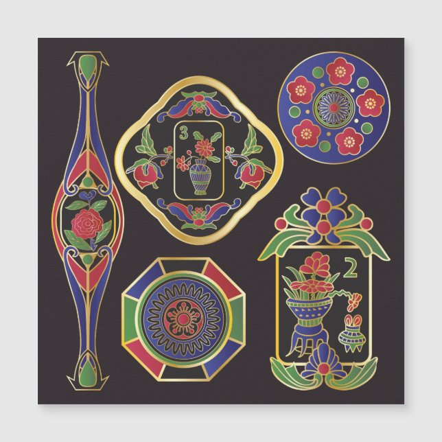 Placa Mah Jongg Jewelry Magnet (Frente)