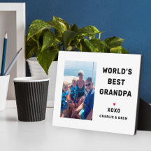 Melhor Avô do Mundo Foto Personalizada da Família