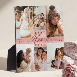 Placa Melhor Mãe do Mundo Colagem de Fotos da Família To