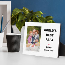 Melhor Papai do Mundo Foto Personalizada da Famíli