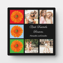 Placa Melhores amigos personalizados para sempre colagem