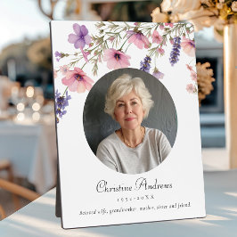 Placa Memória Amante Foto Funeral De Flor