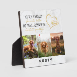 Placa Memorial de Tchau Pet Favorito