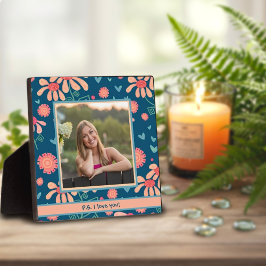 Placa Mensagem de Amor Personalizada de Foto em Branco A