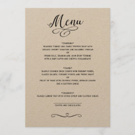 PLACA MENU DE CASAMENTO CLÁSSICO