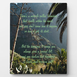 Placa Milagre da amizade Poem Plaque