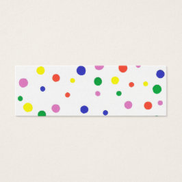 Placa Mini Bookmark com bolinhas coloridas