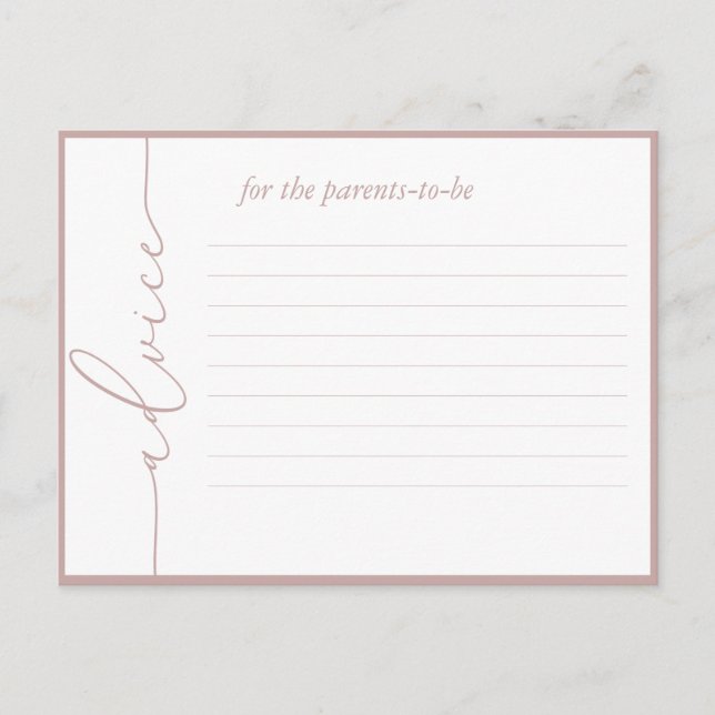 Placa mínima moderna para conselho do Chá de frald (Frente)