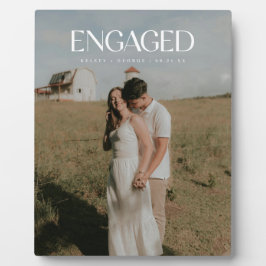 Placa Modern Bold Typography Engagement Photo 