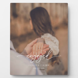 Placa Modern Script Photo Custom Engagement