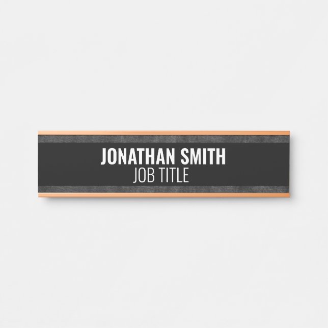 Placa Moderna para Porta de Escritório Profissiona (Frente)