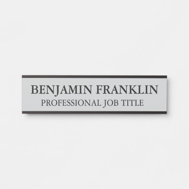 Placa Moderna para Porta de Escritório Profissiona (Frente)