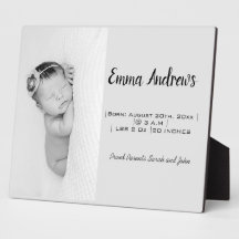 Nascimento Personalizado do Nome da Foto do Bebê 