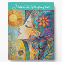 Nature Woman Boho Tabletop Plaque com Easel