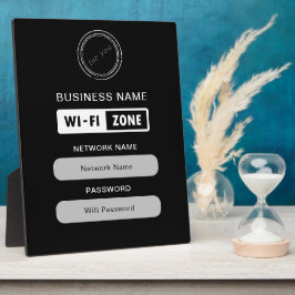 Placa Nome Comercial Personalizado Detalhes de WiFi & Lo