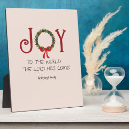 Placa nome de família personalizável alegria de natal pa