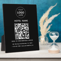 Nome do Hotel Logotipo e código QR Serviços Preços