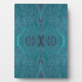 Placa Ocean Acrylic Pour Painting Plaque