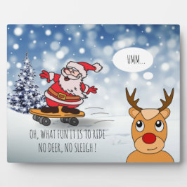 Placa Papais noeis no skate, surra engraçada no inverno