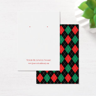 Placa para exibição de estilo Argyle de Natal