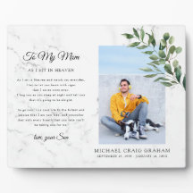 Para Minha Mãe | Foto Memorial Greenery Keepsake