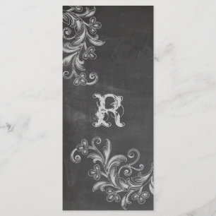 Placa para rack do Programa Floral Chalkboard
