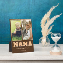 Placa Personalizada da Nana com os Nomes dos Netos