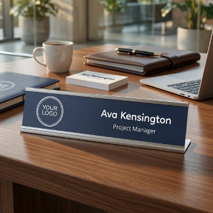 Placa Personalizada de Nome para Mesa com Logotipo