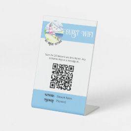 Placa Personalizada de WiFi para Hóspedes Airbnb c