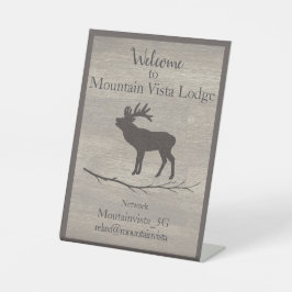 Placa Personalizada de WiFi para Hóspedes de Lodge